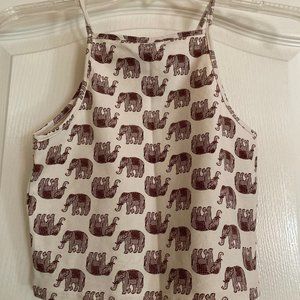 F21 Elephant Print Tank Top